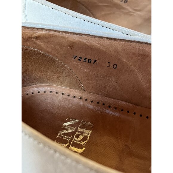 Vintage Nunn Bush White Woven Intrecciato Leather Lace-Up Brogues Mens Size 10 main image 6